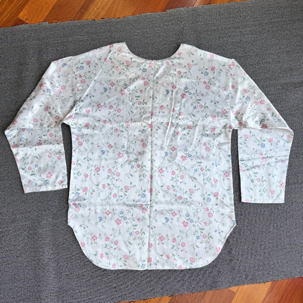 Satin Nightshirt Wildflowers/White Vintage Gilligan O'Malley - Picture 8 of 14